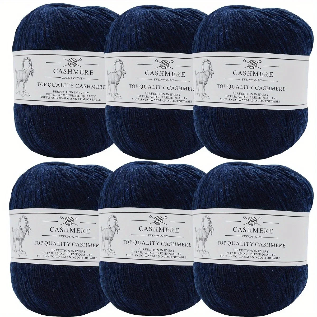 Set 6 gomitoli filo cashmere donna – Lana alta qualità per maglioni, sciarpe, cappelli e progetti fai-da-te