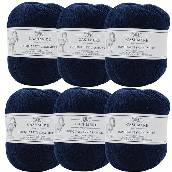 Set 6 gomitoli filo cashmere donna – Lana alta qualità per maglioni, sciarpe, cappelli e progetti fai-da-te
