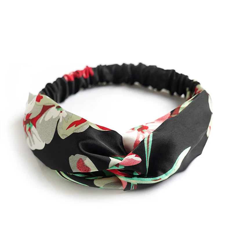 Fascia Capelli Boho Donna – Turbante Elastico con Nodo
