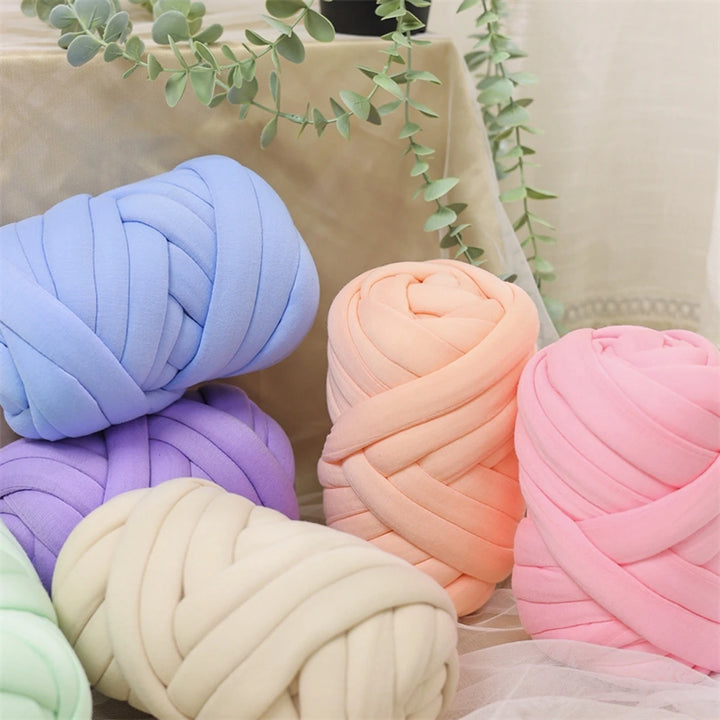 Filato Tubolare Ultra Grosso 500 g — Cored Cotton & Wool per Coperta, Cappello, Arm Knitting e Progetti DIY