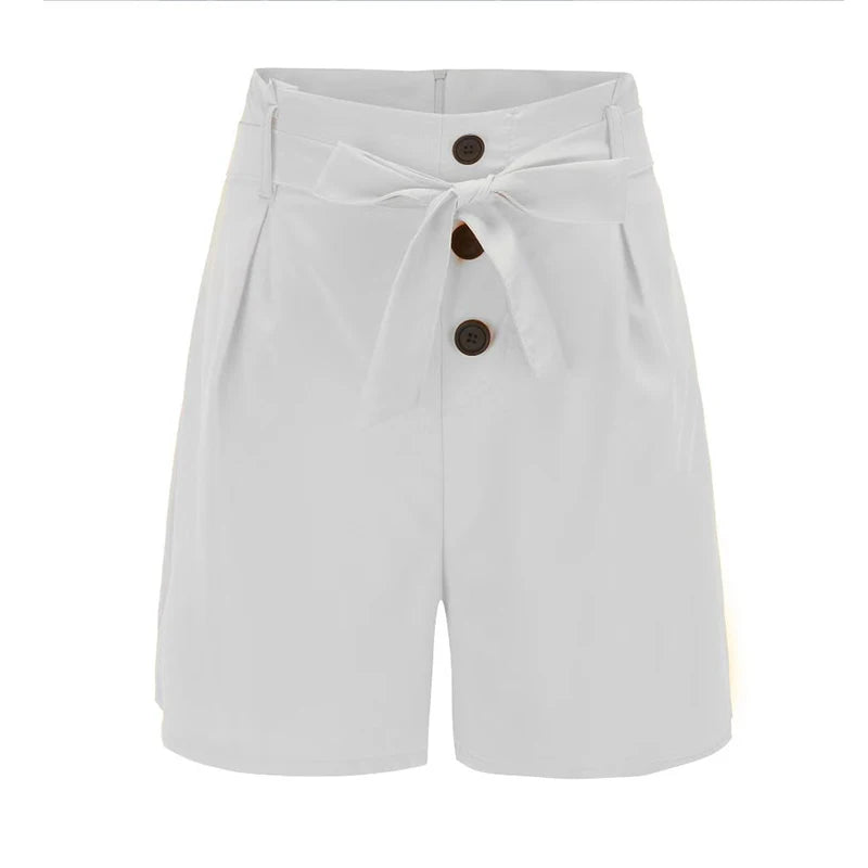 Shorts donna Y2K vita alta con bottoni, cintura e taglio vintage – perfetti per l’estate 2025