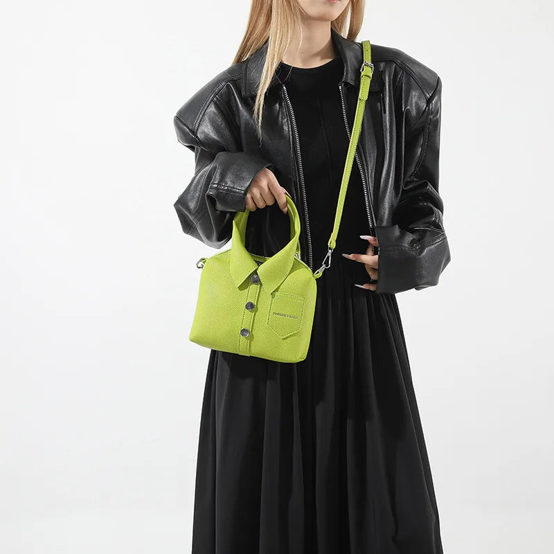 Borsa compatta quadrata in PU – shoulder / crossbody bag con zip, design elegante e di qualità per donna 2025