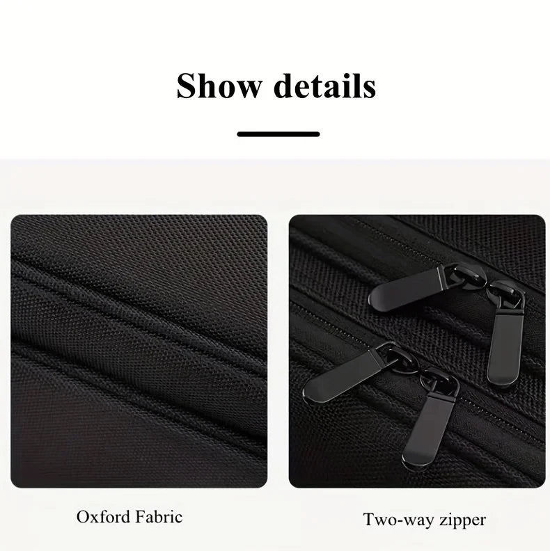 Borsa cosmetici grande in tessuto Oxford – beauty case da viaggio donna grande capacità, organizer make-up waterproof