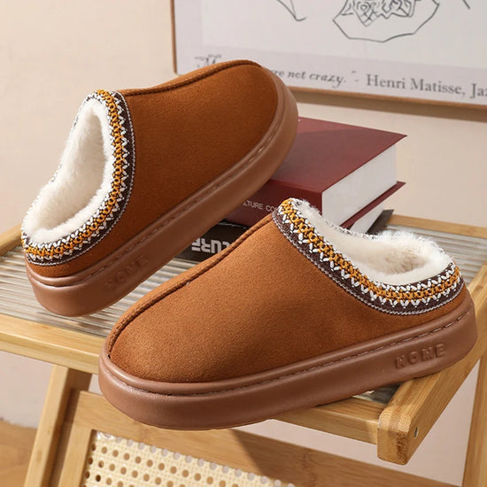 Slippers donna platform inverno 2025 ‒ pantofole fluffy platform indoor/outdoor, suola alta antiscivolo, calde e fashion