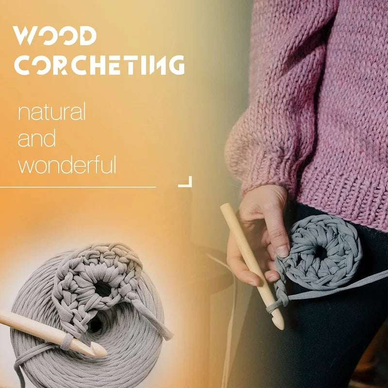 Uncinetti in legno 16 pezzi 3-30 mm + 10 segna punti – Kit completo per crochet, ideale per principianti e appassionate DIY
