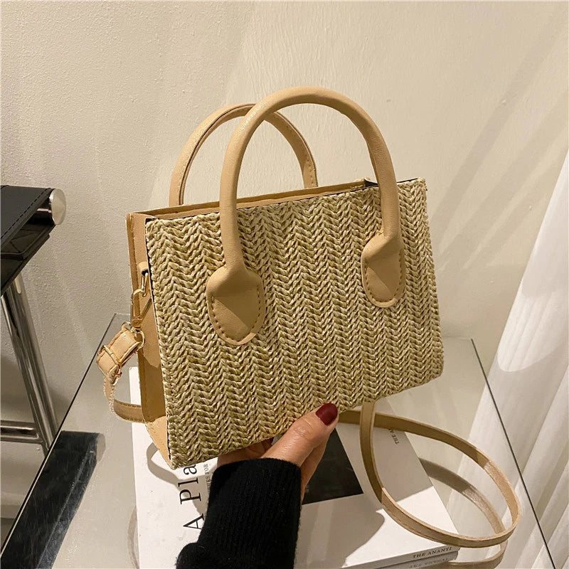 Borsa Tracolla Donna in Paglia Intrecciata – Stile Casual