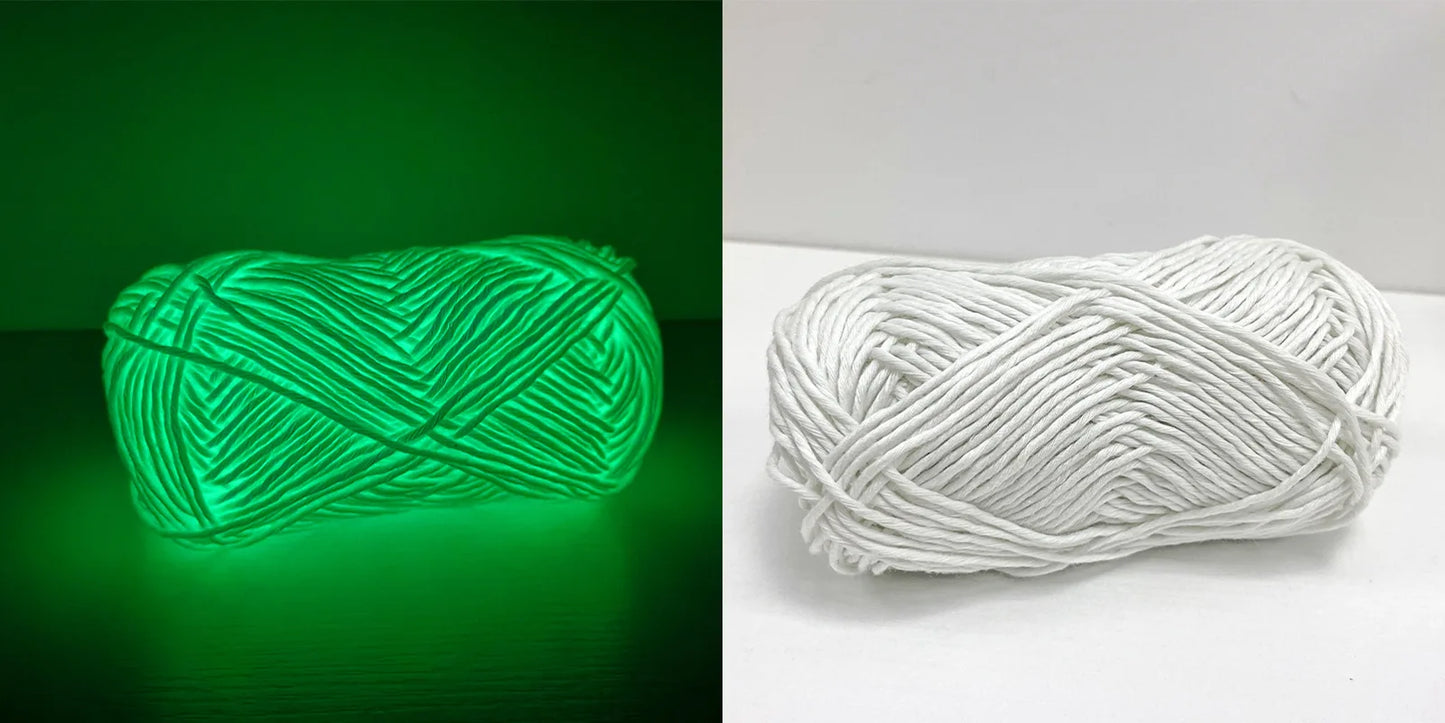 Filato luminoso in poliestere da 2 mm – Ideale per maglioni e cappelli che brillano al buio