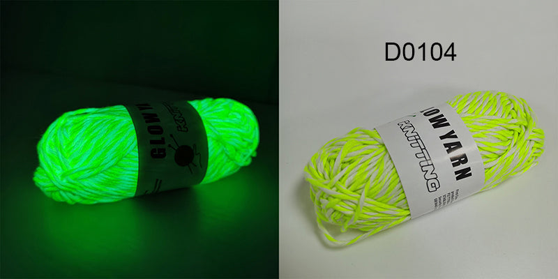Filato luminoso in poliestere da 2 mm – Ideale per maglioni e cappelli che brillano al buio