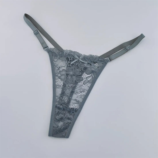 Set 3 Perizomi in Pizzo Trasparente Donna– Sexy Regolabile