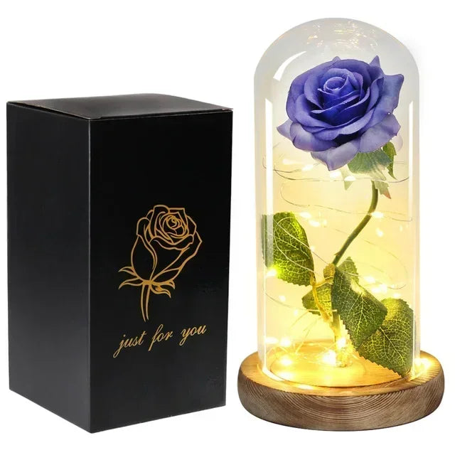 Rosa Eterna in Vetro Beauty & Beast – Regalo Romantico San Valentino