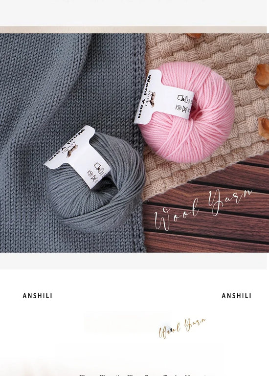 Filato Lana  Spessore Medio – Gomitolo per Maglieria e Uncinetto, Ideale per Maglioni & Accessori