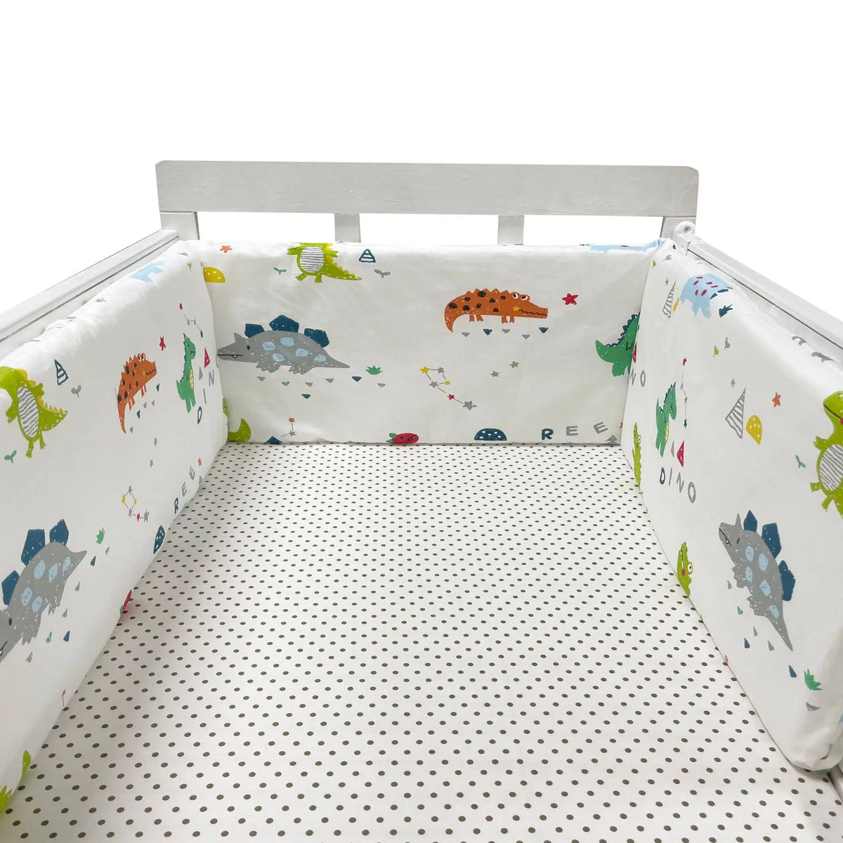 Paracolpi Lettino Imbottito 200 × 30 cm in Cotone con Fodera Removibile
