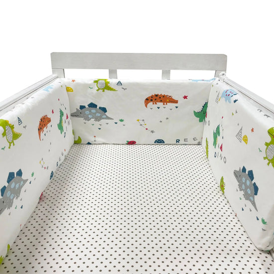 Paracolpi Lettino Imbottito 200 × 30 cm in Cotone con Fodera Removibile