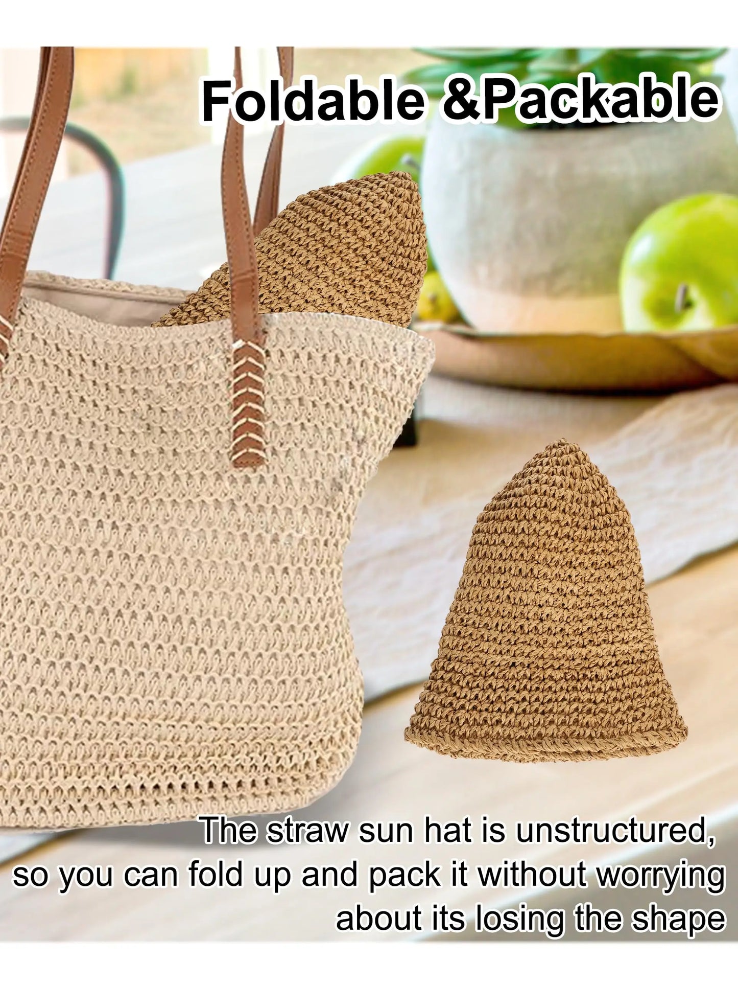 Cappello Estivo Donna in Paglia Khaki Beige o Rosa – Protezione UV e Stile Casual per la Spiaggia