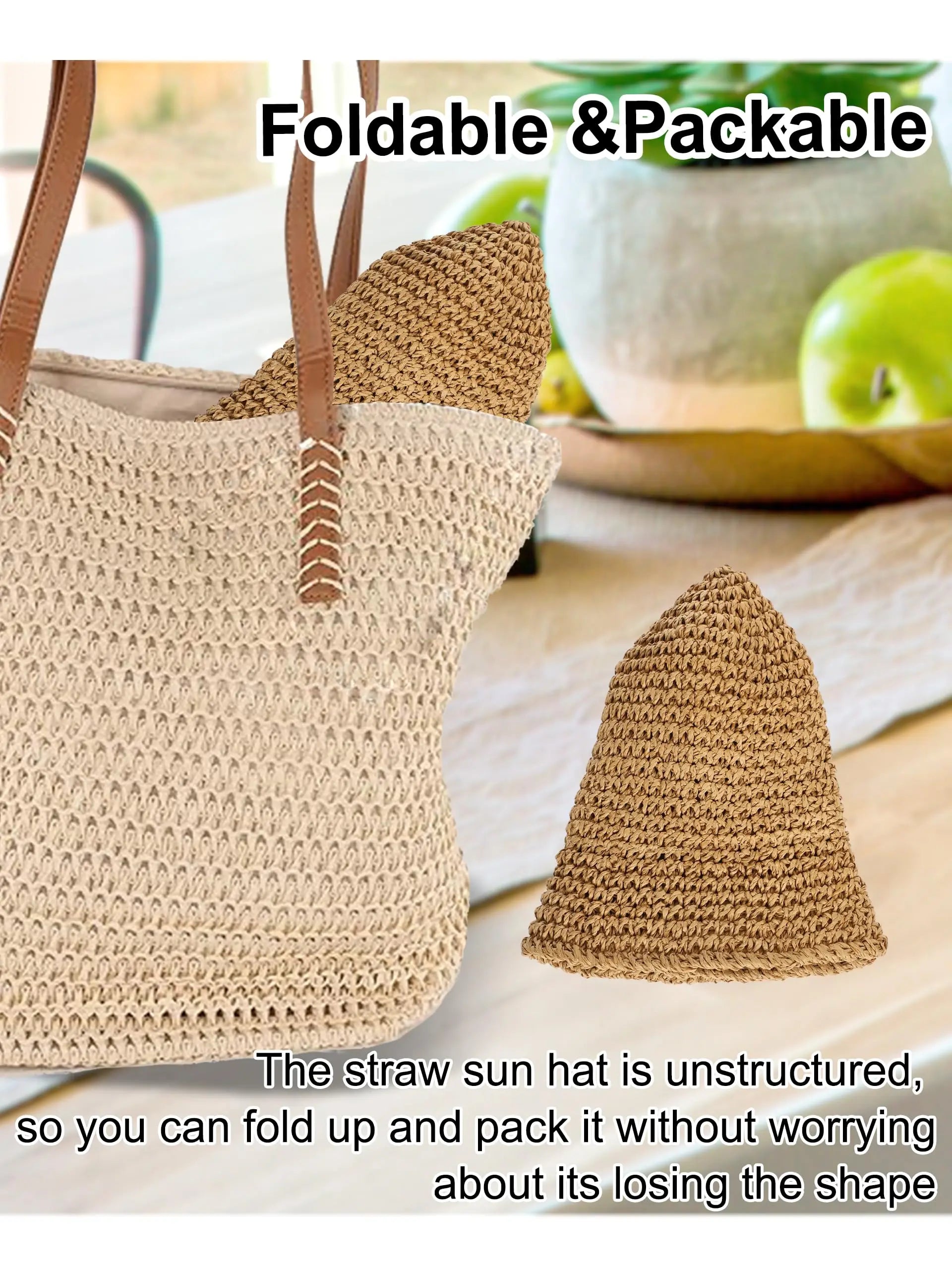 Cappello Estivo Donna in Paglia Khaki Beige o Rosa – Protezione UV e Stile Casual per la Spiaggia