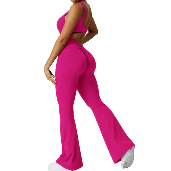 Tuta yoga intera seamless donna – Body atletico con schiena a U, modellante, da allenamento ad alto impatto