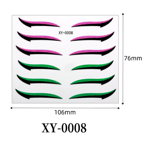 Adesivi Eyeliner Glitter Waterproof – Stickers Trucco Occhi Party