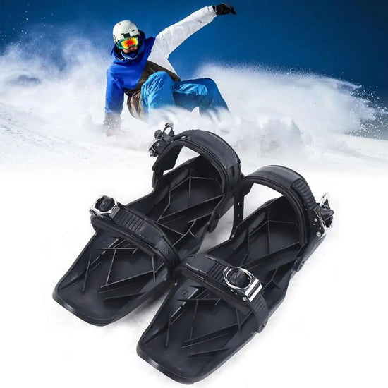 Racchette da sci/skates regolabili da neve – short skiboard/snowblades  con attacchi universali, divertimento invernale per adulti e bambini