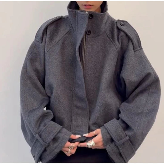 Giacca Donna Effetto Pelliccia con Zip e Collo Alto - immagine 15