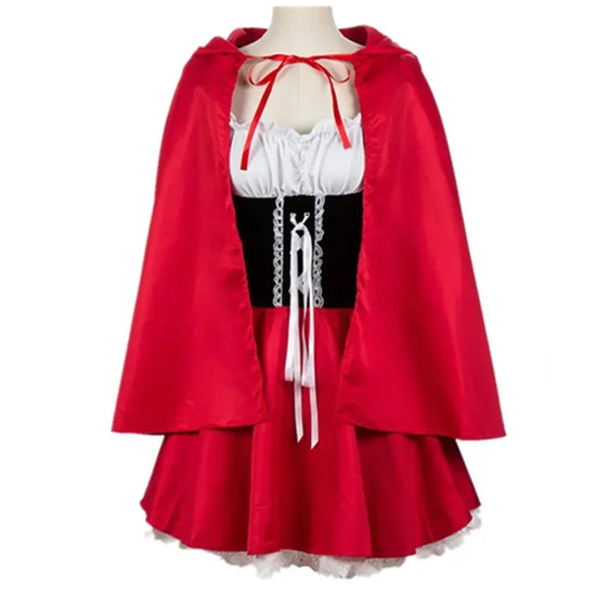 Costume Cappuccetto Rosso da Donna – Outfit Cosplay Principessa Fiabesca per Carnevale e Feste