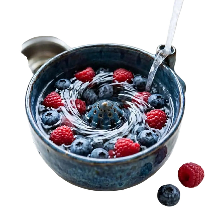 Ciotola Lavafrutta a Vortice con Scarico – Scolapasta per Fragole e Frutti di Bosco