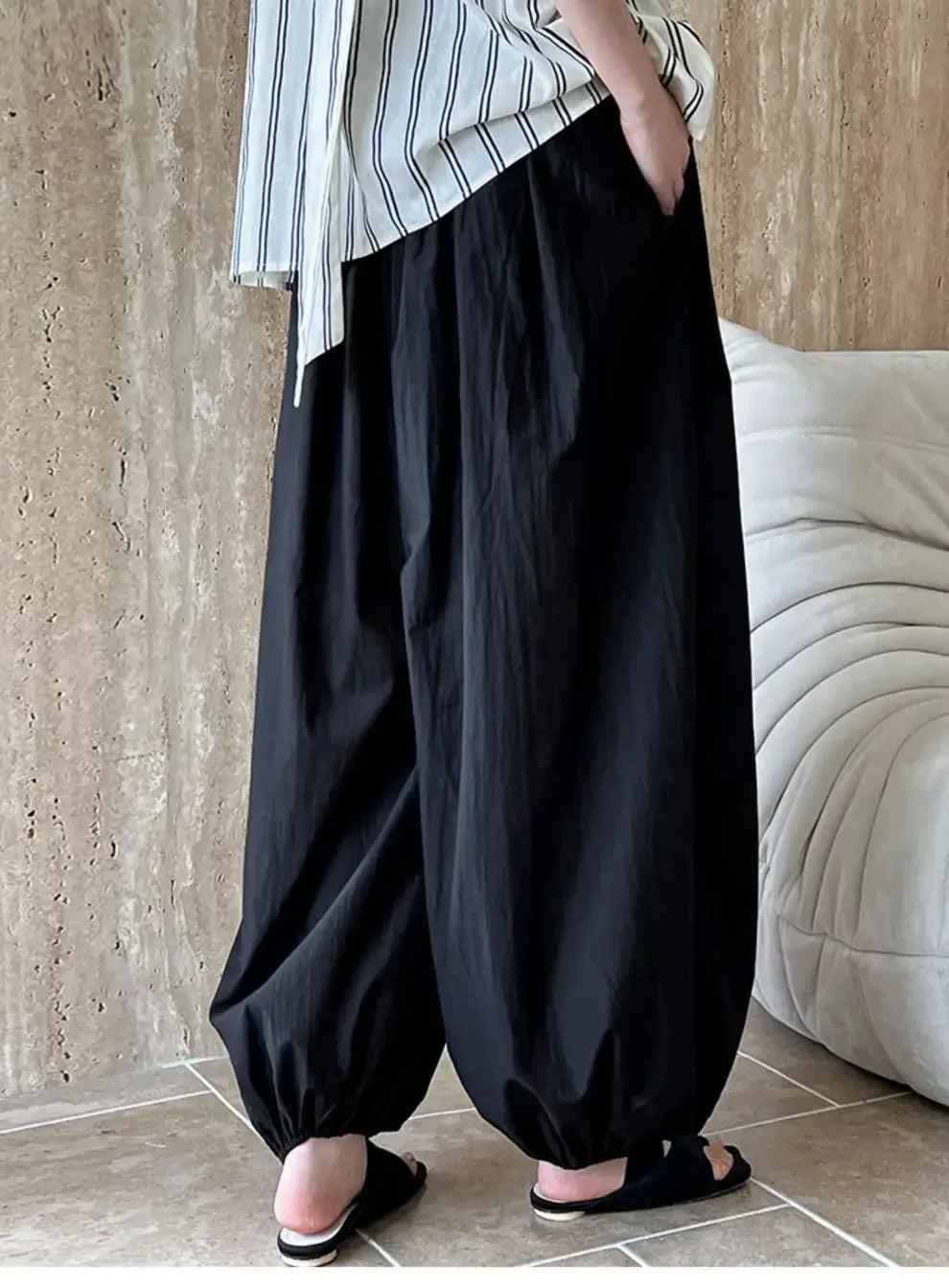 Pantaloni Bloomers Donna Vita Alta – Loose Fit Estivi