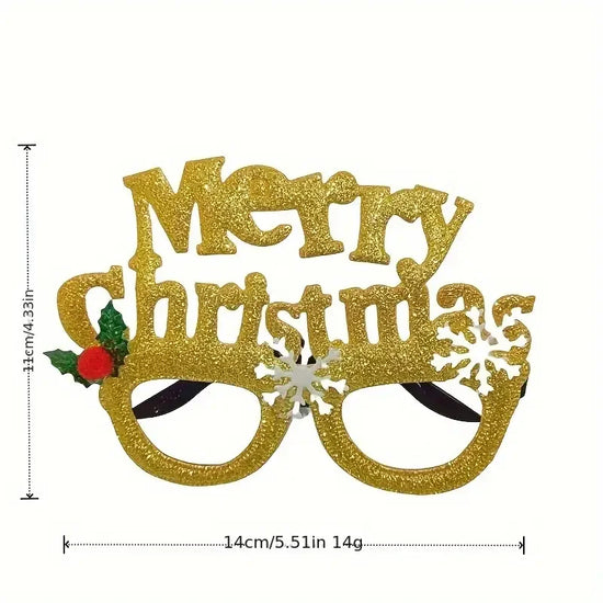 Set 12 pezzi occhiali natalizi festa – occhiali divertenti renna & albero di Natale per party, photobooth e celebrazioni natalizie