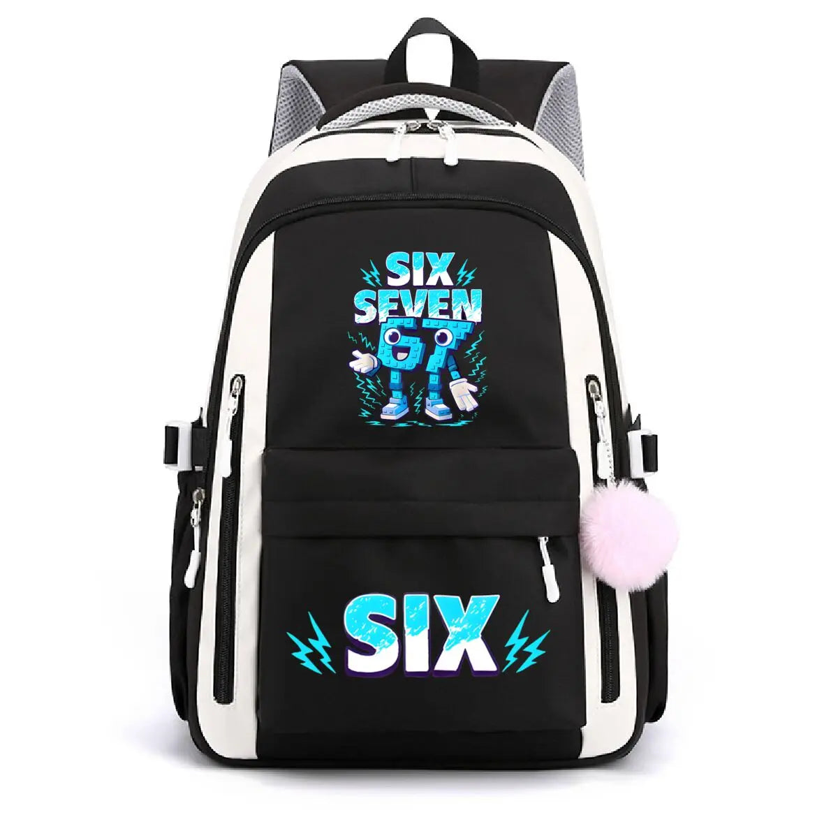 Zaino Scuola Elementari Medie Unisex con Stampa Meme – Modello SIX SEVEN