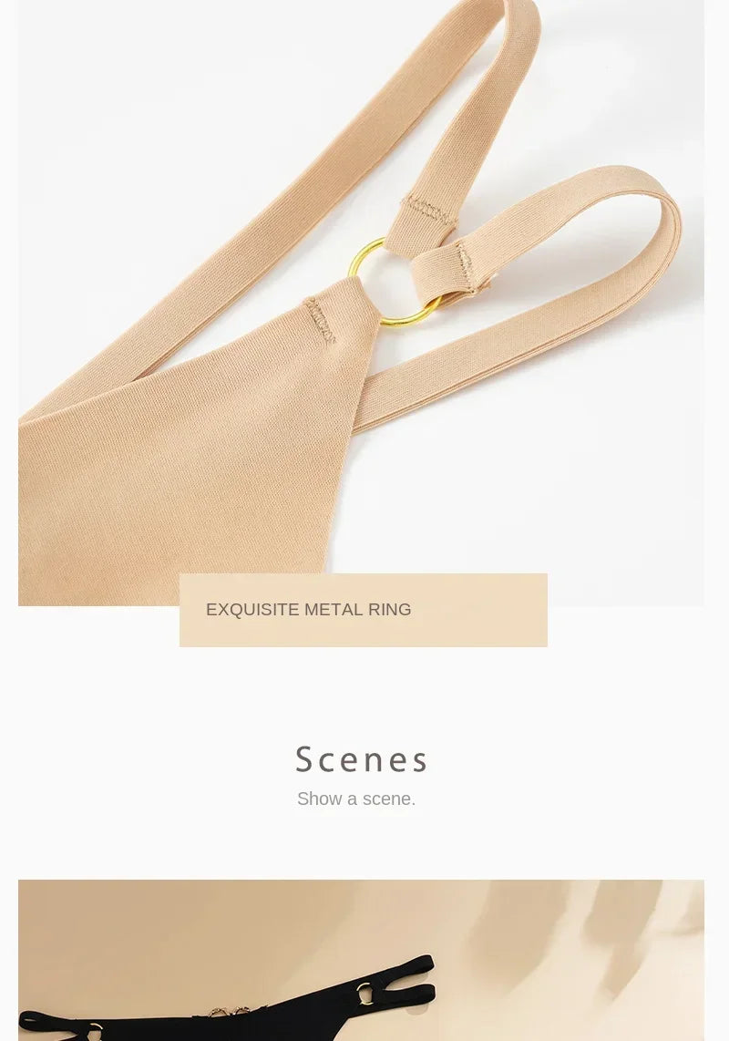 Perizoma sexy a vita alta con doppia fibbia "Love" – Slip minimalisti con cinturini sottili per un look seducente e traspirante