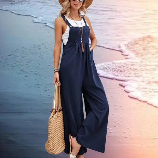 Salopette donna larga a gamba ampia – oversize casual elegante
