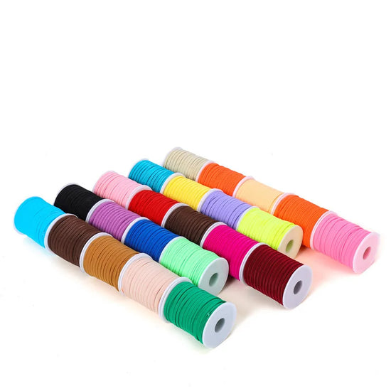 Cordoncino elastico 5 mm 20 m lycra roll leopardato print – banda elasticizzata milk-fiber per abiti, borse e progetti DIY