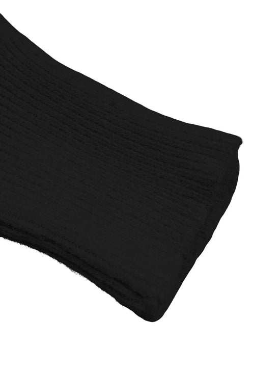 Maglione donna asimmetrico a collo alto e maniche lunghe