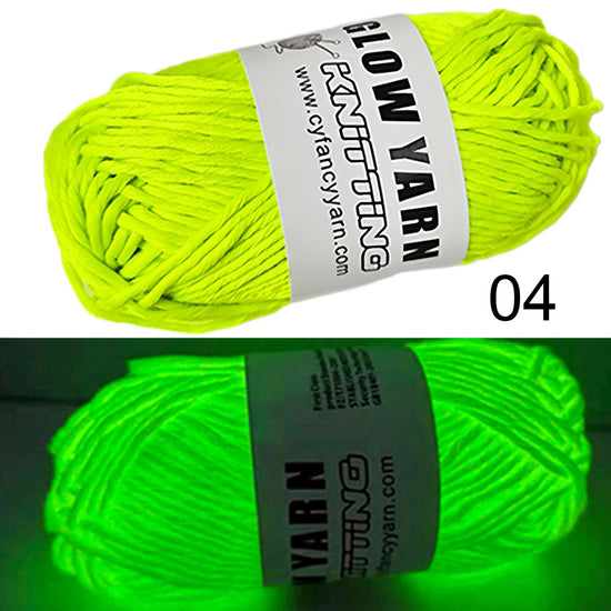 Filato luminoso in poliestere da 2 mm – Ideale per maglioni e cappelli che brillano al buio