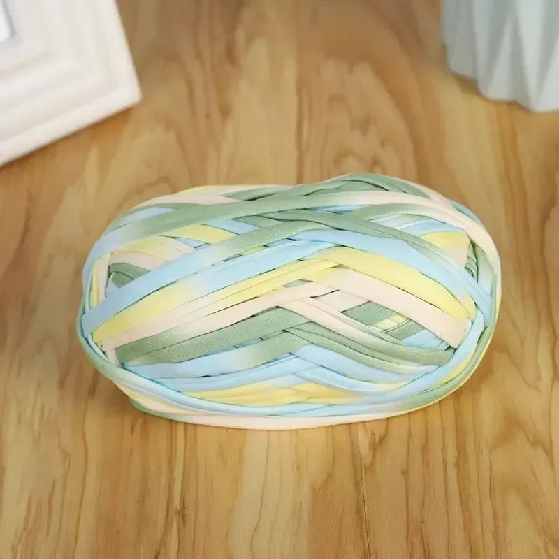 Fettuccia di Cotone Multicolor 100 g – Filo T-Shirt per Crochet, Maglia e Borse Handmade