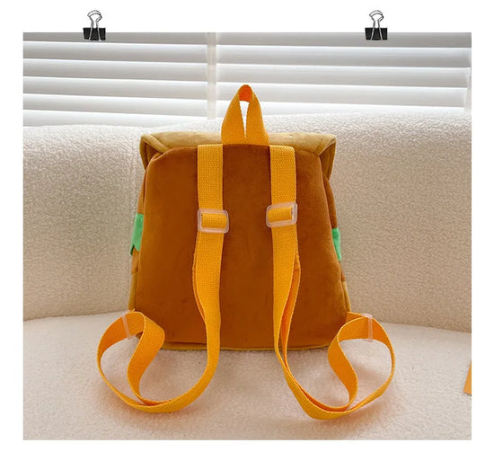 Zaino hamburger cartoon unisex – Backpack kawaii grande capacità per bambini e adulti, design buffo e comodo