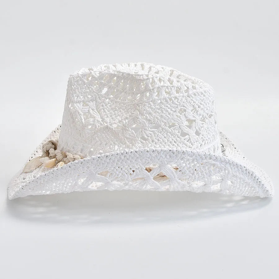 Cappello di Paglia Donna con Conchiglie – Stile Estate e Mare