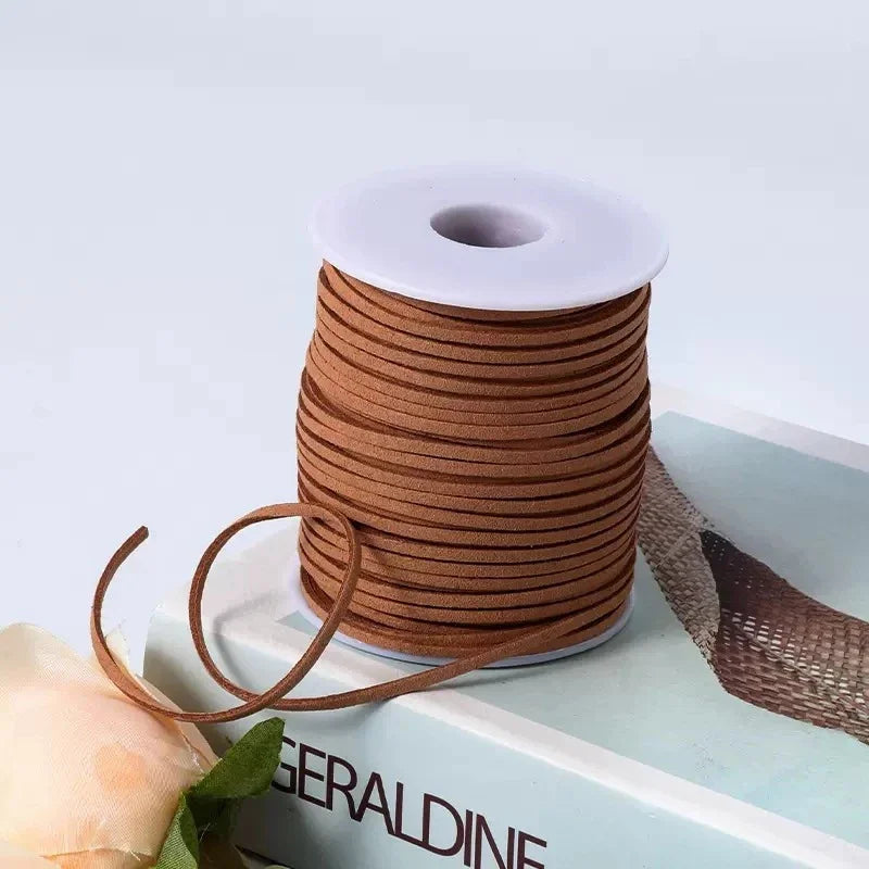 Cordoncino intrecciato in velluto coreano 45 m – Cordone in finta pelle decorazioni fai-da-te,