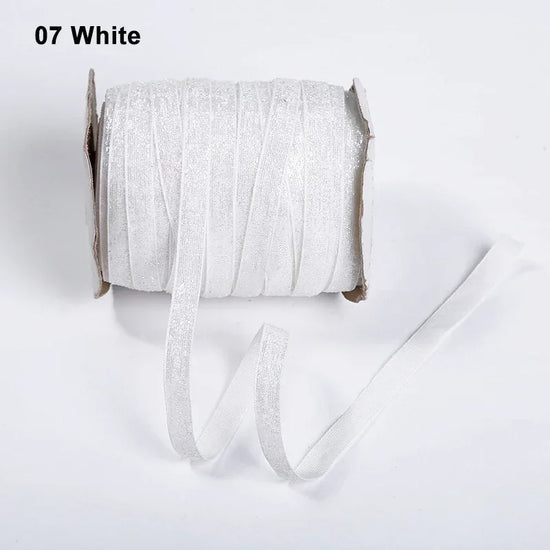 Nastro velluto glitter 10 mm – 50 metri multicolore per decorazioni, fai-da-te, confezioni regalo e artigianato