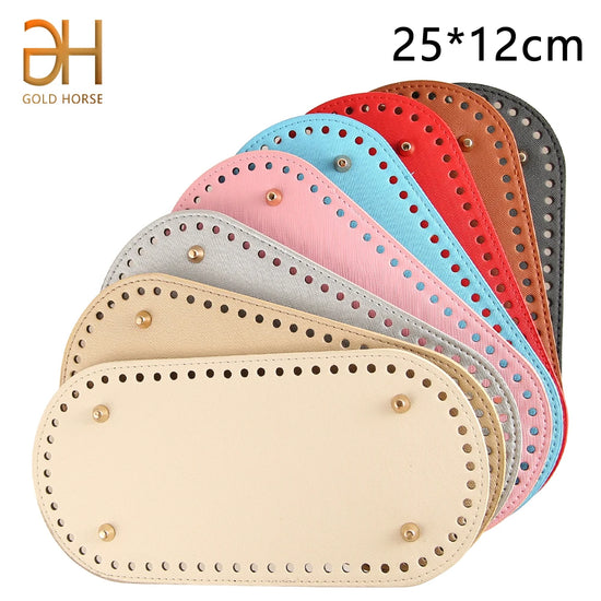 Fondi in PU Leather per Borsa DIY – 5 Taglie, Base Porta Borsa da Cucire per Borse all’Uncinetto, Parti Accessori Fai-da-Te