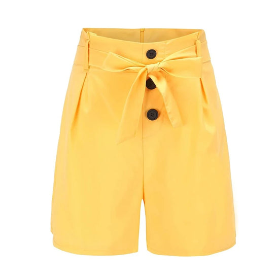 Shorts donna Y2K vita alta con bottoni, cintura e taglio vintage – perfetti per l’estate 2025