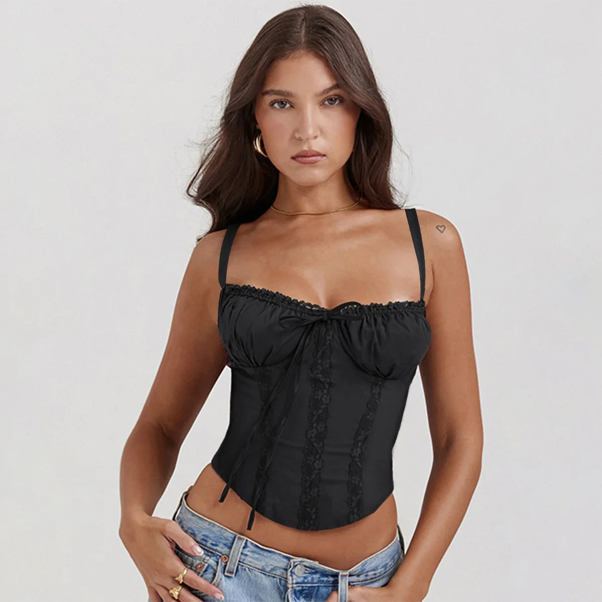Mini Abito Corsetto in Pizzo Floreale – Estate 2025, Bianco/ Giallo/Rosso/Blu
