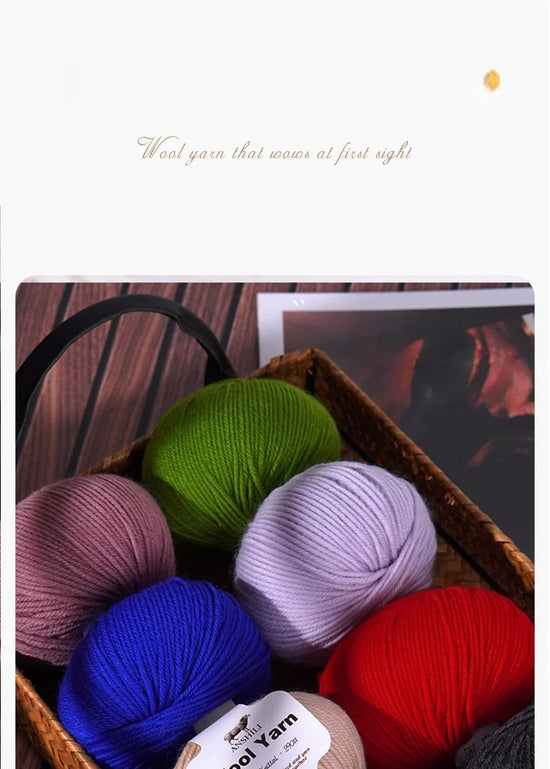 Filato Lana  Spessore Medio – Gomitolo per Maglieria e Uncinetto, Ideale per Maglioni & Accessori