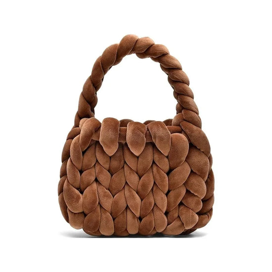 Borsa uncinetto in velluto intrecciato a mano – handbag artigianale unisex disponibile in più colori e dimensioni