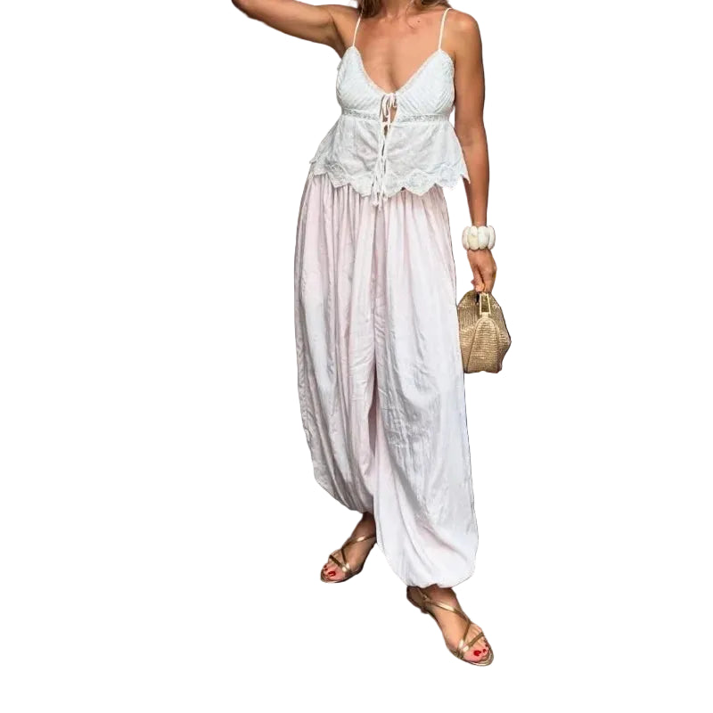 Pantaloni Bloomers Donna Vita Alta – Loose Fit Vintage