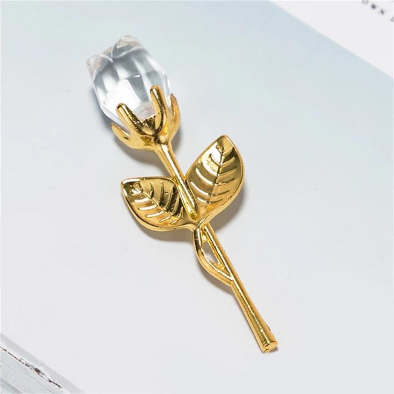 Rose di Cristallo in Vetro 6 Colori – Regalo Romantico per San Valentino