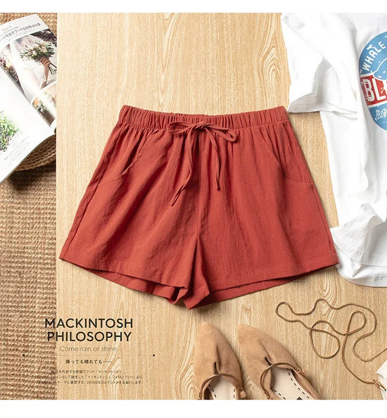 Shorts Donna Vita Elastica con Fiocco – Pantaloncini Casual Sportivi