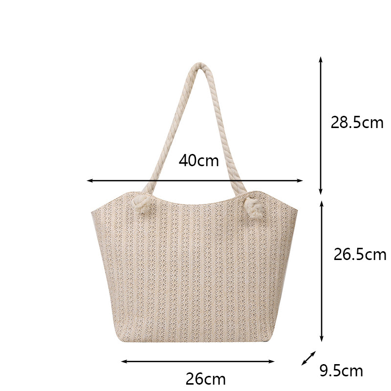 Borsa a Spalla Estiva in Paglia Intrecciata per Donna – Stile Boho Chic, Grande Capacità, Perfetta per Spiaggia e Vacanze