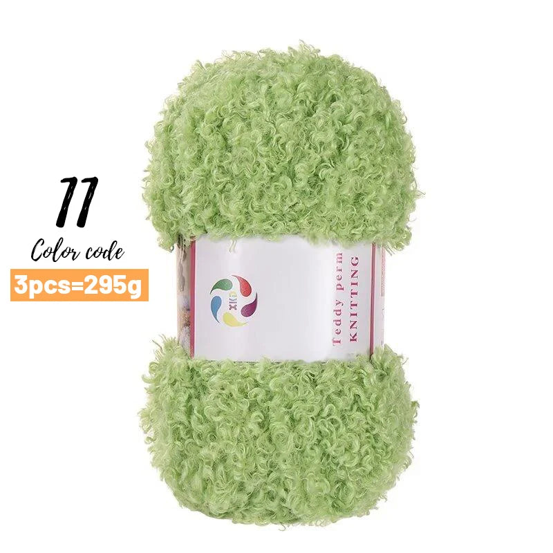 Filato teddy velvet 295 g – gomitolo pelliccia per fai-da-te maglia, borsa, coperta