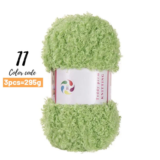 Filato teddy velvet 295 g – gomitolo pelliccia per fai-da-te maglia, borsa, coperta