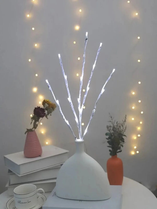 Ramo di betulla bianco illuminato a LED – decorazione per Natale